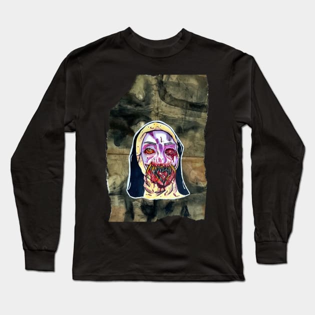 Zombie nun Long Sleeve T-Shirt by Colts